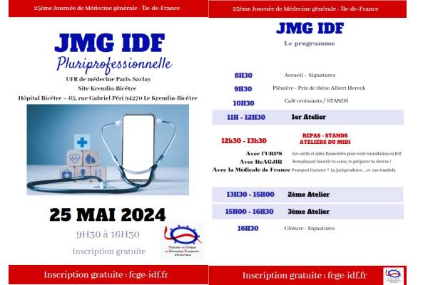 Journée de la médecine générale Ile-de-France 25 mai 2024