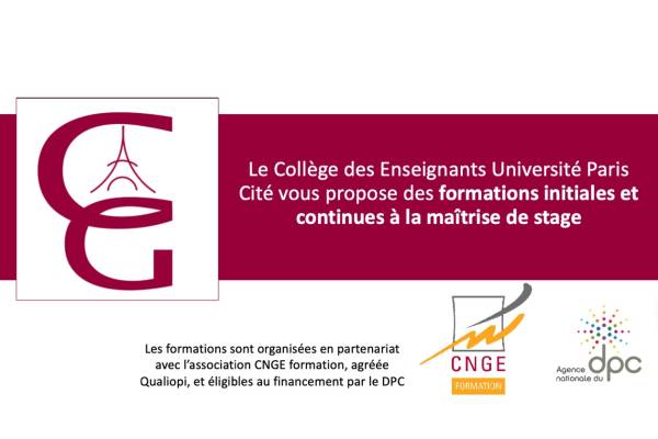 Calendrier des formations en pédagogie proposées par le Collège des Enseignants Université Paris Cité