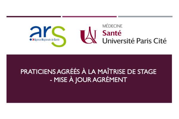 Maîtres de stage - mise à jour agrément
