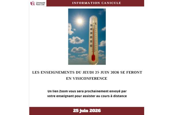 Canicule: cours du 25 juin en distanciel